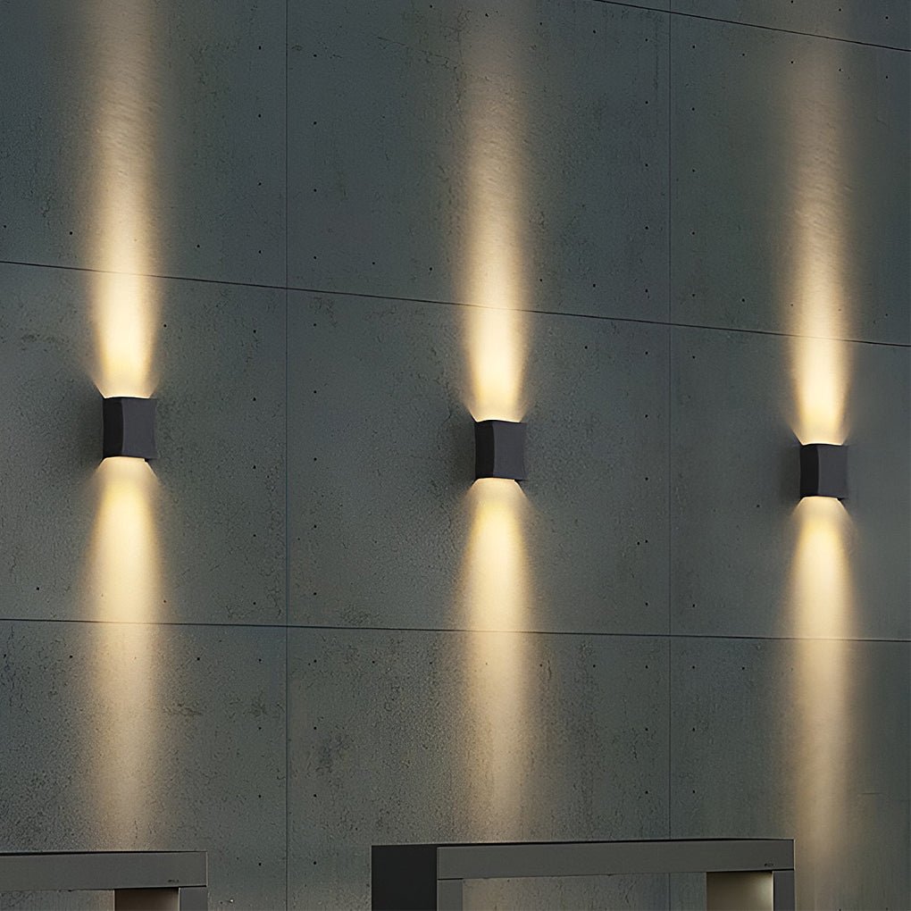 Black up and down LED wall sconce, fifth product view