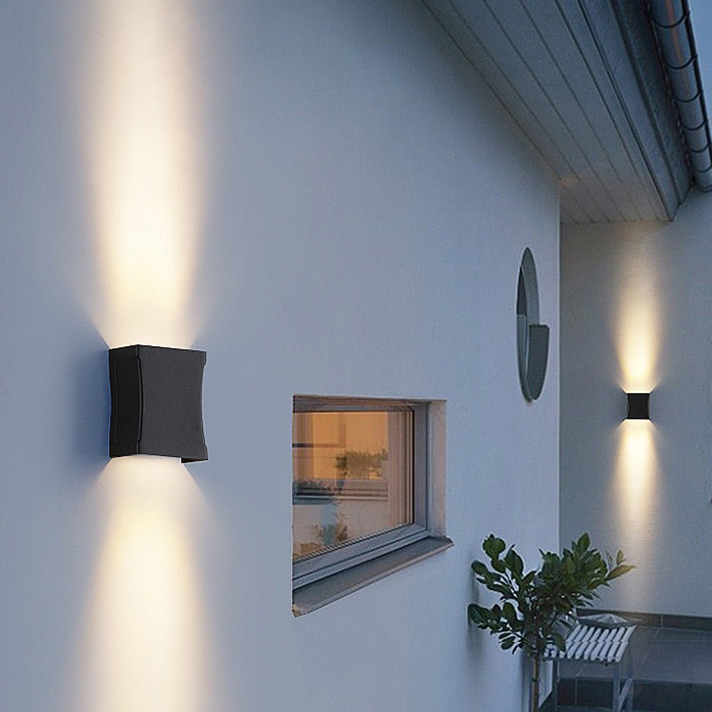Black up and down LED wall sconce, fourth product view
