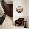 Mountain rock slab wall light installed in an entryway