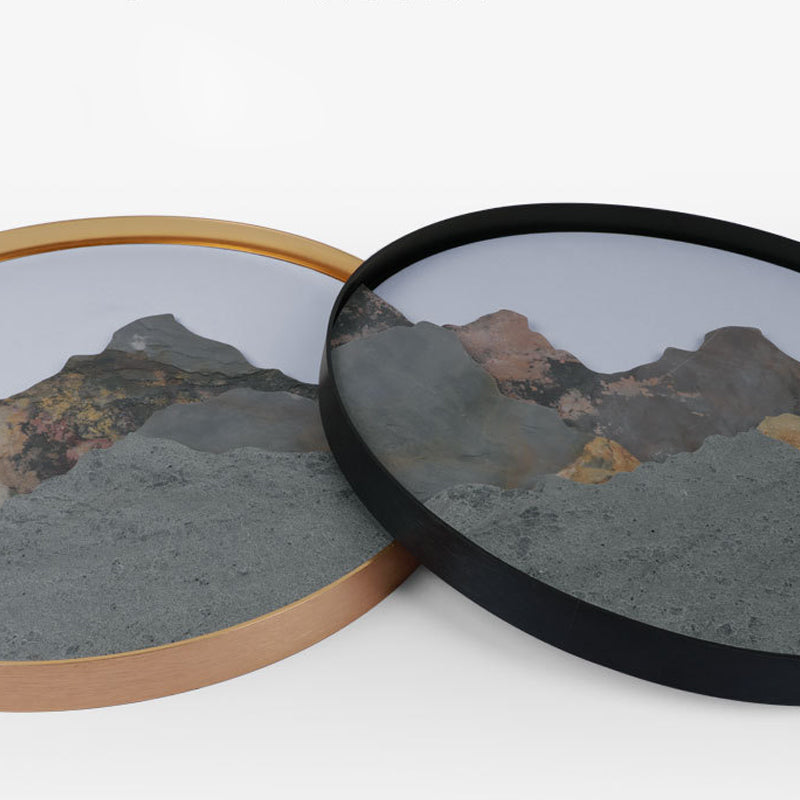 The mountain wall light shown with its frame options