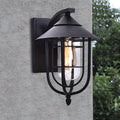 Nautical Wall Sconce, Cast Iron and Clear Glass Outdoor Lantern Light for Entryways and Gardens, Optional Motion Sensor E27 Fitting