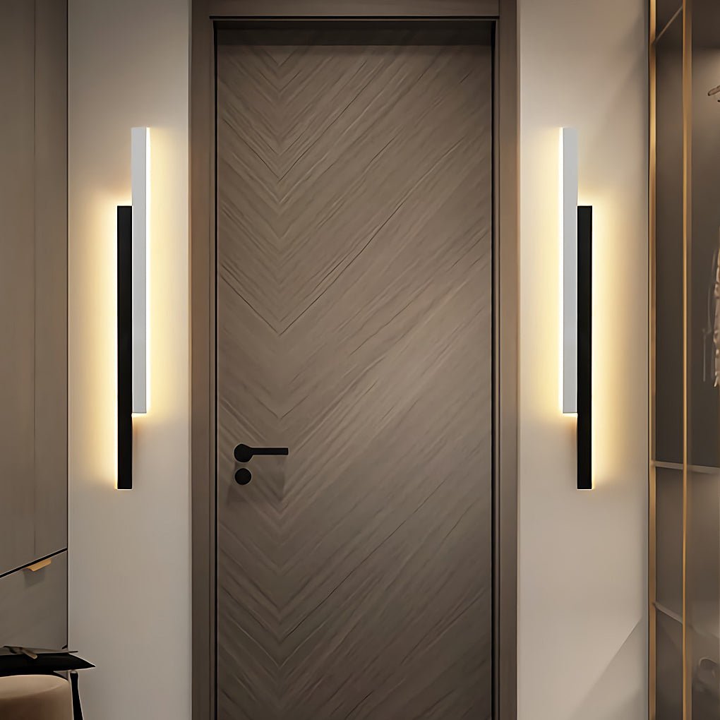 Vertical wall light, close product view of the strips