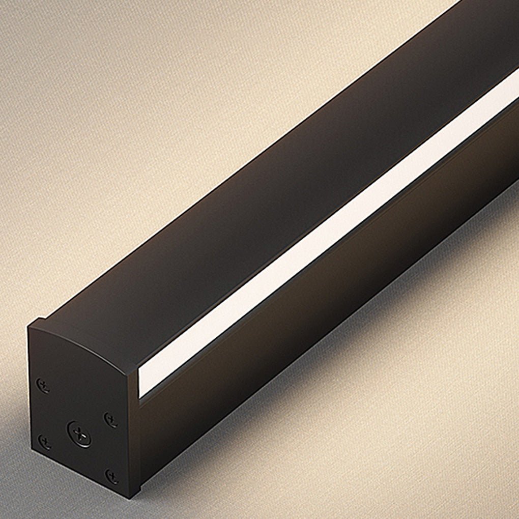 Modern Linear Wall Sconce, Black Aluminum LED Ambient Light Bar for Hallways and Living Rooms, Dimmable High-CRI Glow