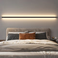 Modern Linear Wall Sconce, Black Aluminum LED Ambient Light Bar for Hallways and Living Rooms, Dimmable High-CRI Glow