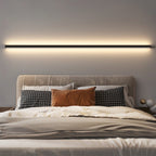 Black aluminum linear LED wall sconce, main product view