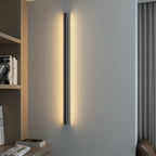 Black aluminum linear LED wall sconce, third product view