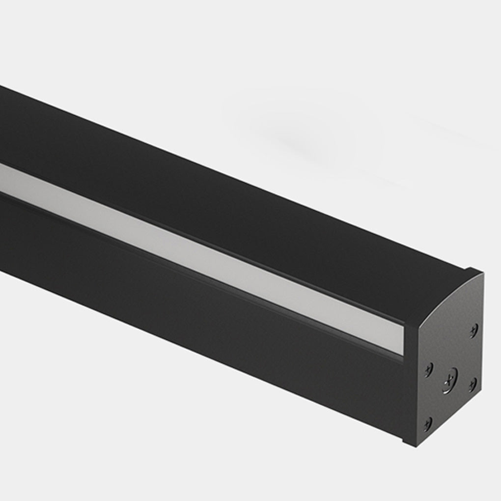 Modern Linear Wall Sconce, Black Aluminum LED Ambient Light Bar for Hallways and Living Rooms, Dimmable High-CRI Glow