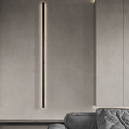 Black aluminum linear LED wall sconce, second product view