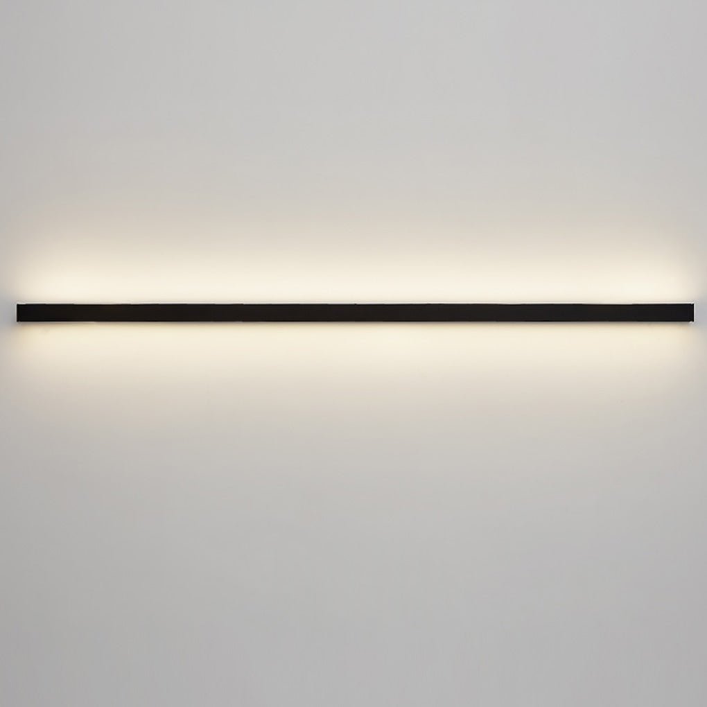Modern Linear Wall Sconce, Black Aluminum LED Ambient Light Bar for Hallways and Living Rooms, Dimmable High-CRI Glow