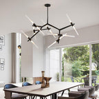 Aluminium 14-light branch sputnik chandelier, sixth product view