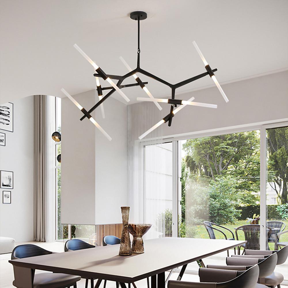 Aluminium 14-light branch sputnik chandelier, sixth product view