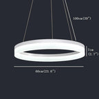 Ring pendant light, further view of the lit band