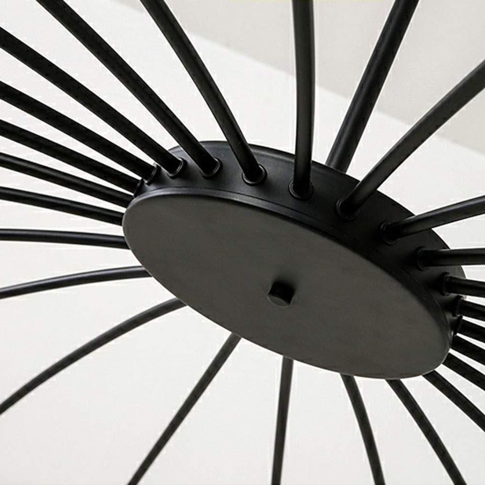 Black 24-light sputnik chandelier, sixth product view