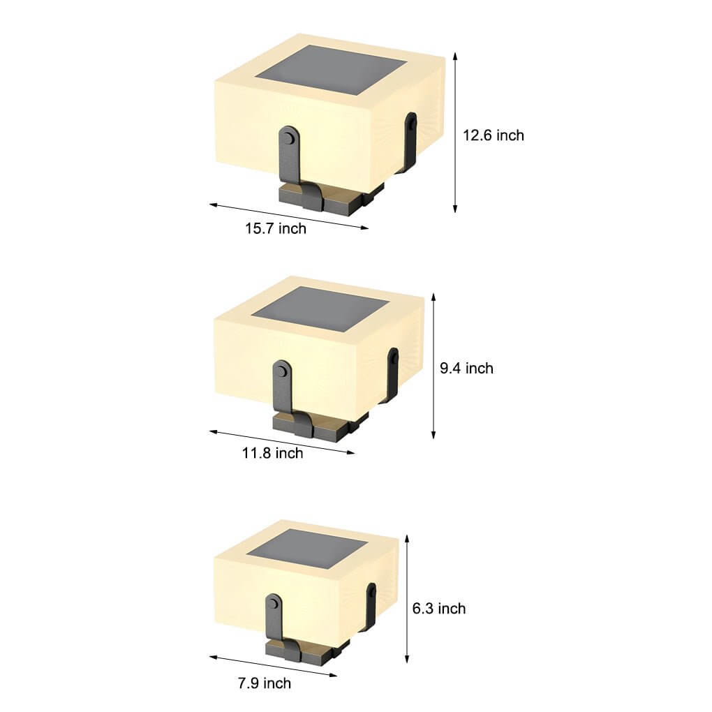 Square Brick Pillar Light, Modern Stainless Steel Waterproof LED Post Cap Lamp for Gate Columns, Solar or Hardwired