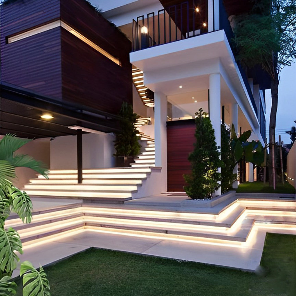 Outdoor LED Strip Light, Flexible Waterproof Embedded Lighting for Stair Treads and Pathways, Bendable in 10 to 33 Foot Lengths