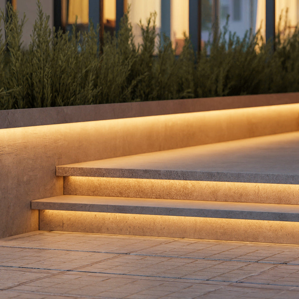Outdoor LED Strip Light, Flexible Waterproof Embedded Lighting for Stair Treads and Pathways, Bendable in 10 to 33 Foot Lengths