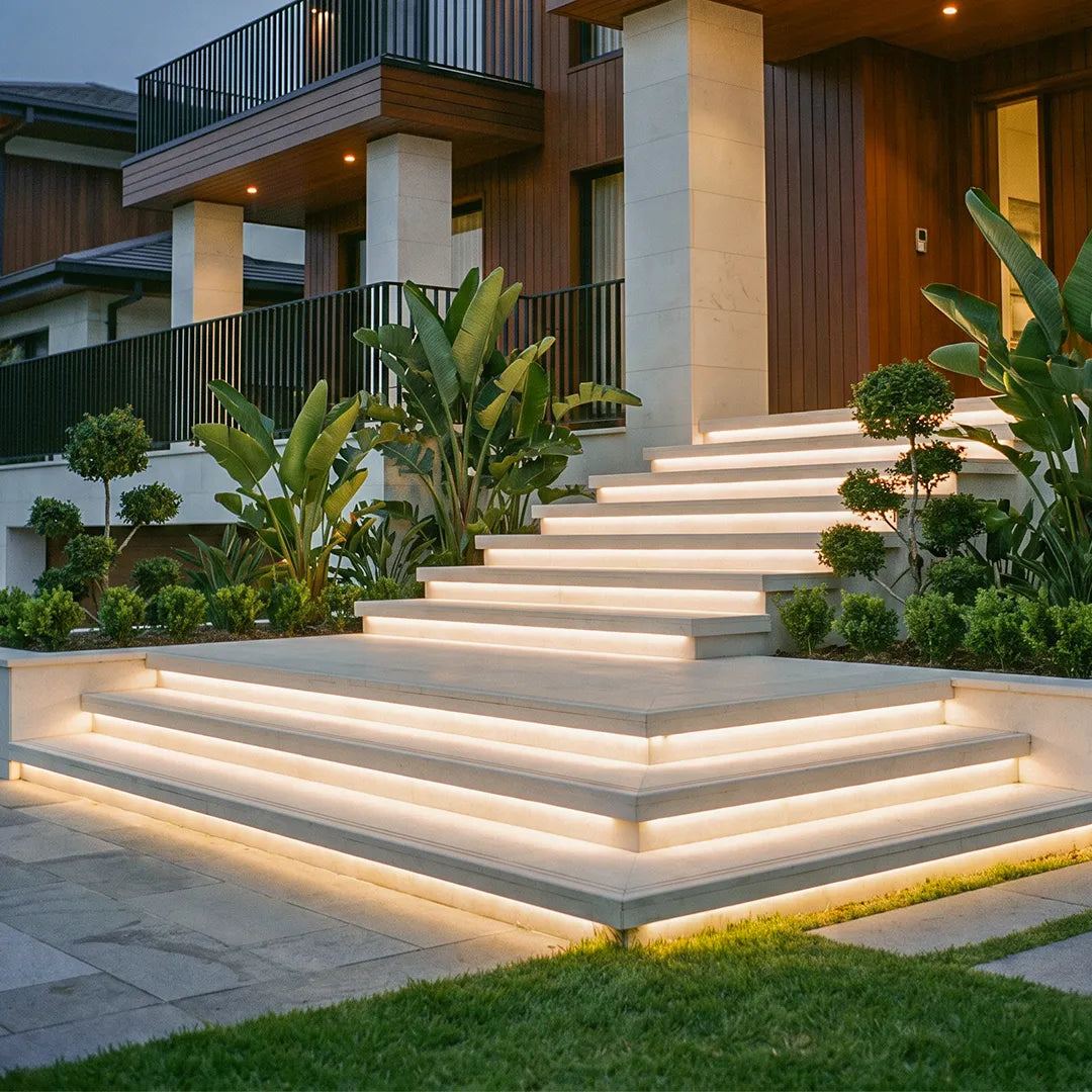 Outdoor LED Strip Light, Flexible Waterproof Embedded Lighting for Stair Treads and Pathways, Bendable in 10 to 33 Foot Lengths