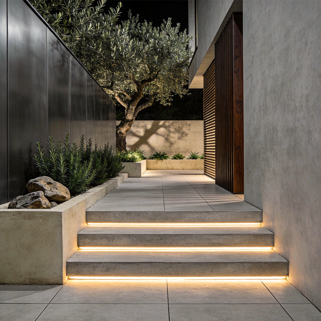 Outdoor LED Strip Light, Flexible Waterproof Embedded Lighting for Stair Treads and Pathways, Bendable in 10 to 33 Foot Lengths