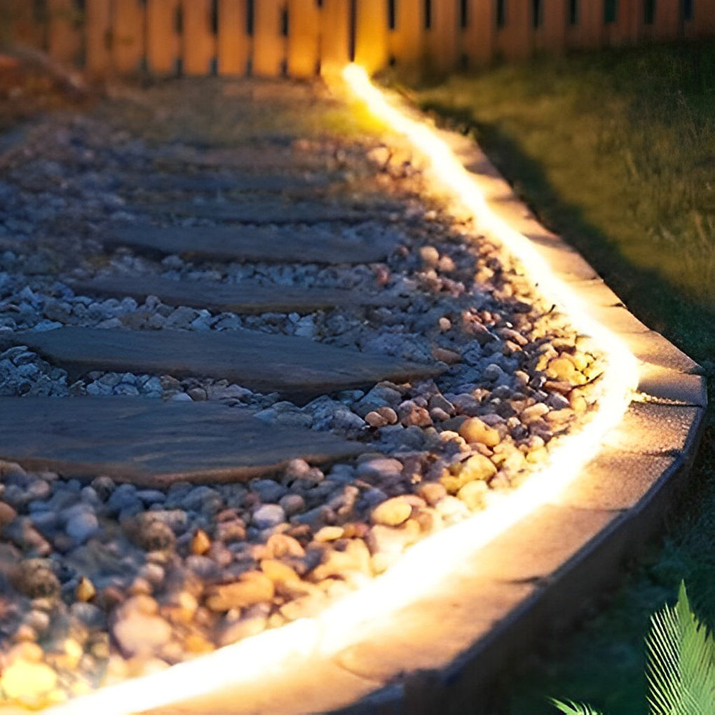 Outdoor LED Strip Light, Flexible Waterproof Embedded Lighting for Stair Treads and Pathways, Bendable in 10 to 33 Foot Lengths