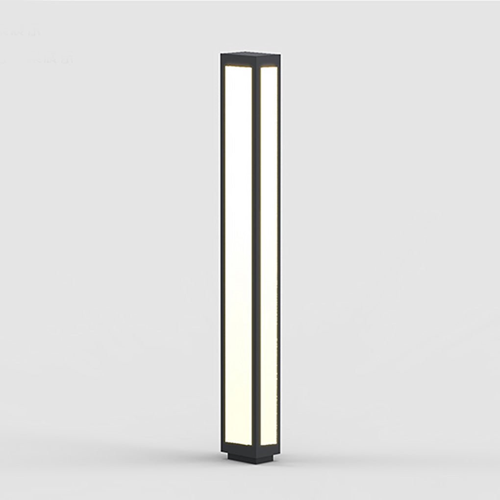 Garden Bollard Light, Waterproof Aluminum LED Path Fixture for Driveway and Walkway, Solar or Hardwired in Six Heights