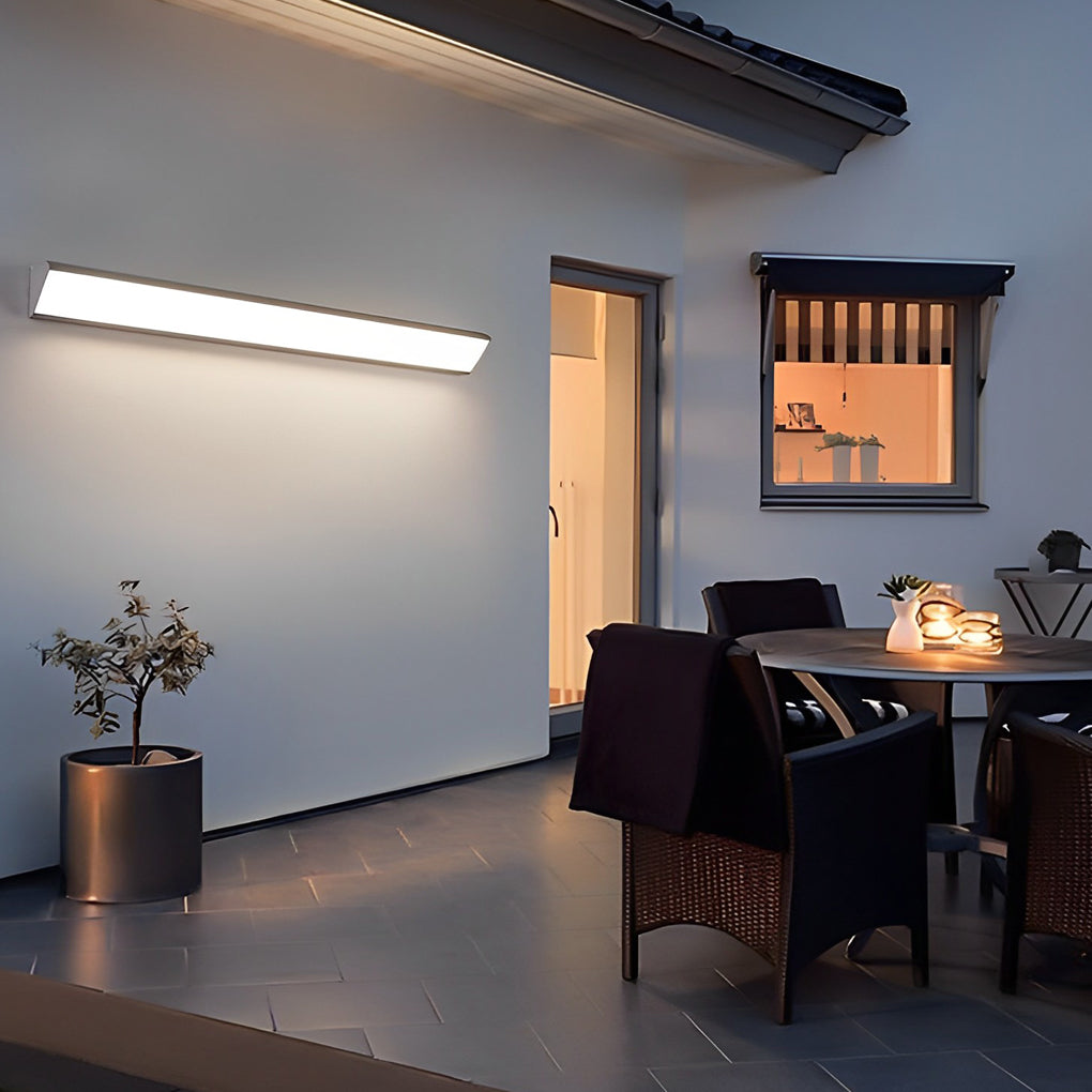 Exterior Wall Sconce Light, Modern Linear LED Downlight Fixture for Facades and Entrances, Waterproof Minimalist Bar