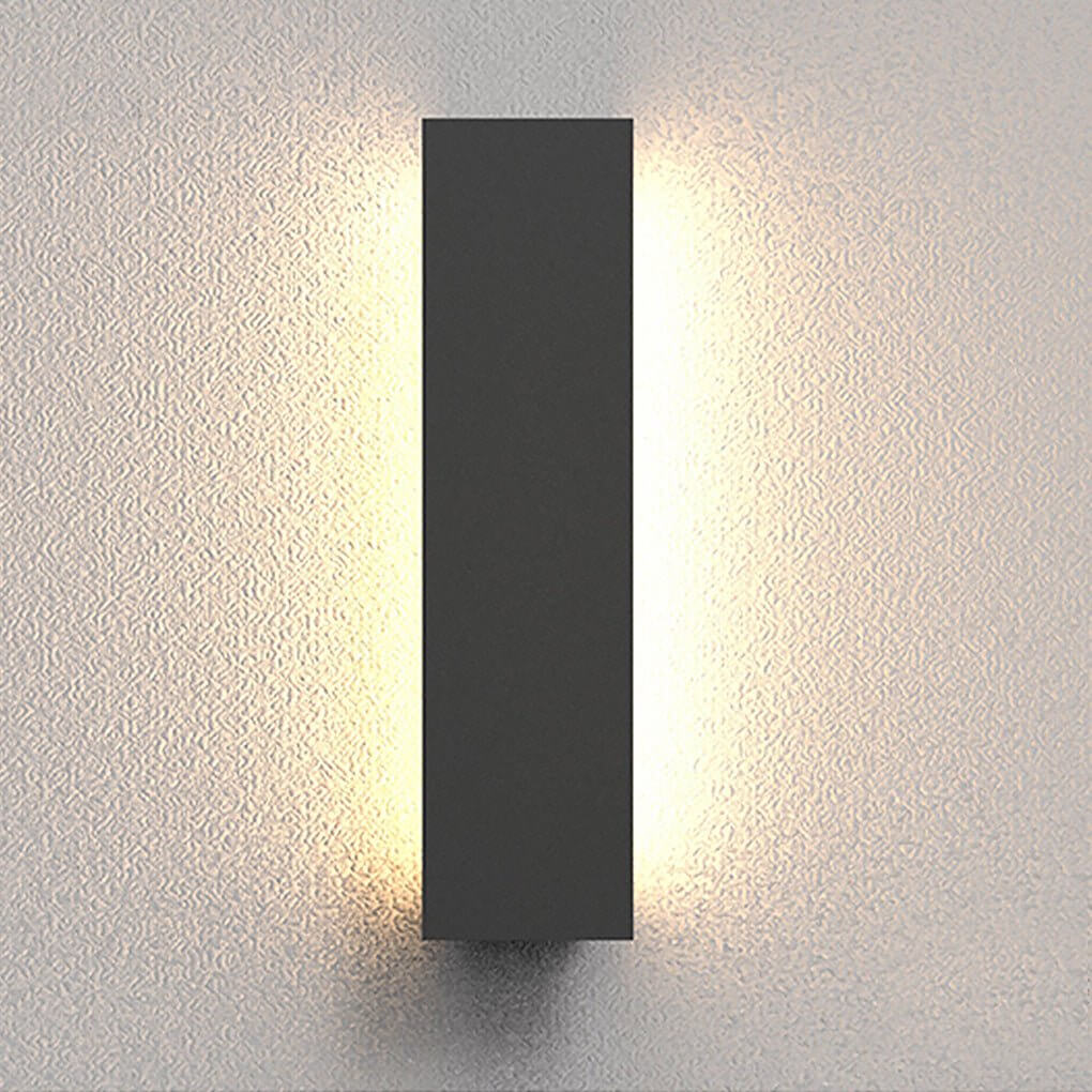 Linear Outdoor Wall Light, Stainless Steel Waterproof LED Strip Lamp for Modern Facades and Entrances, Three Heights