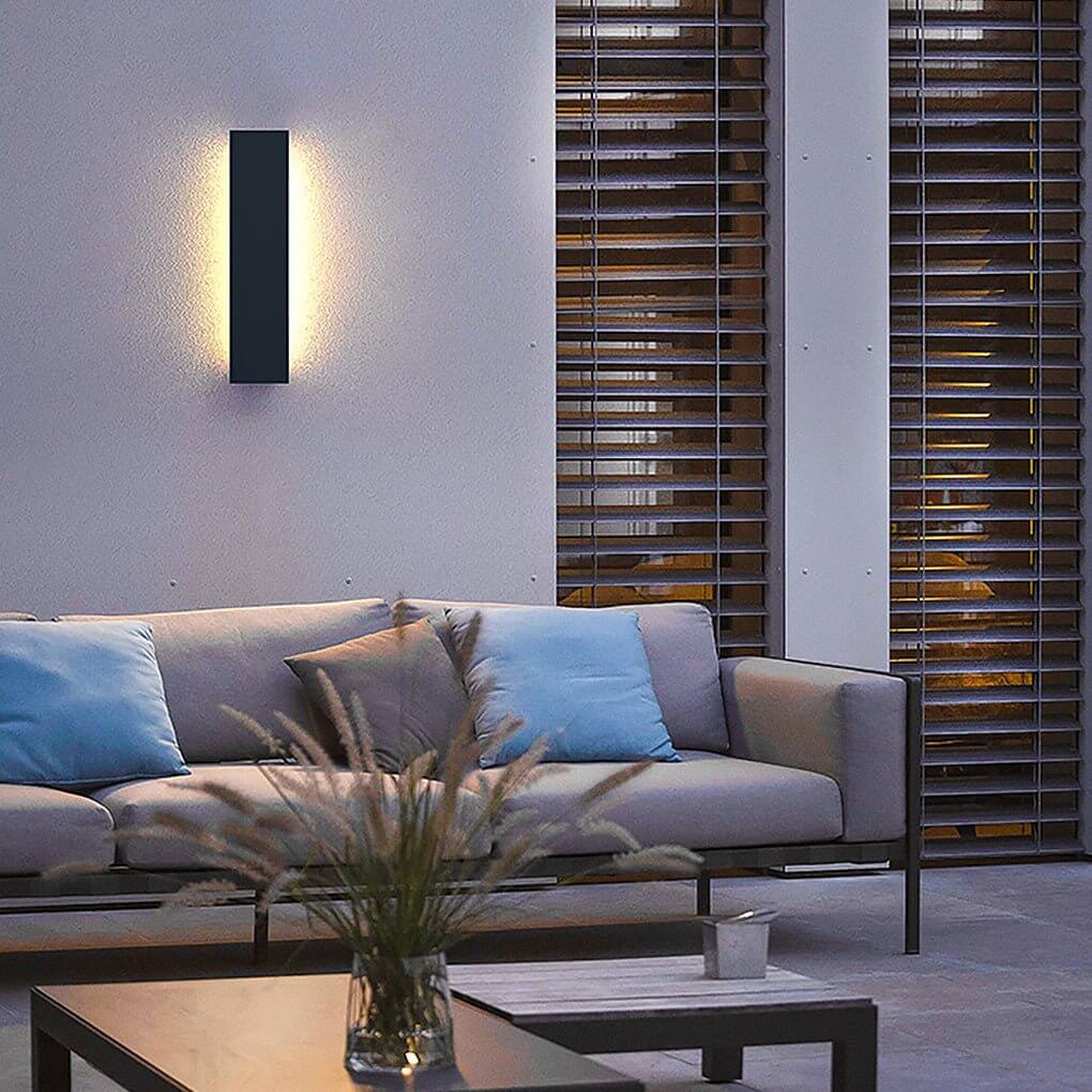 Linear Outdoor Wall Light, Stainless Steel Waterproof LED Strip Lamp for Modern Facades and Entrances, Three Heights