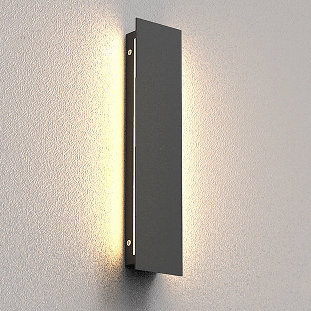 Linear Outdoor Wall Light, Stainless Steel Waterproof LED Strip Lamp for Modern Facades and Entrances, Three Heights