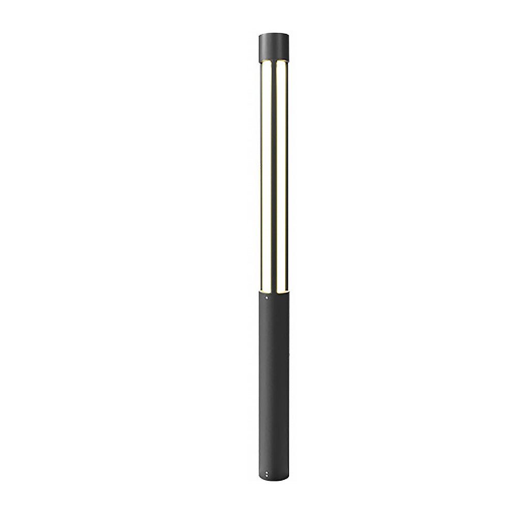 Modern Bollard Path Light, Cylindrical Die-Cast Aluminum LED Landscape Light for Driveways and Gardens, Six Heights to 138 Inches