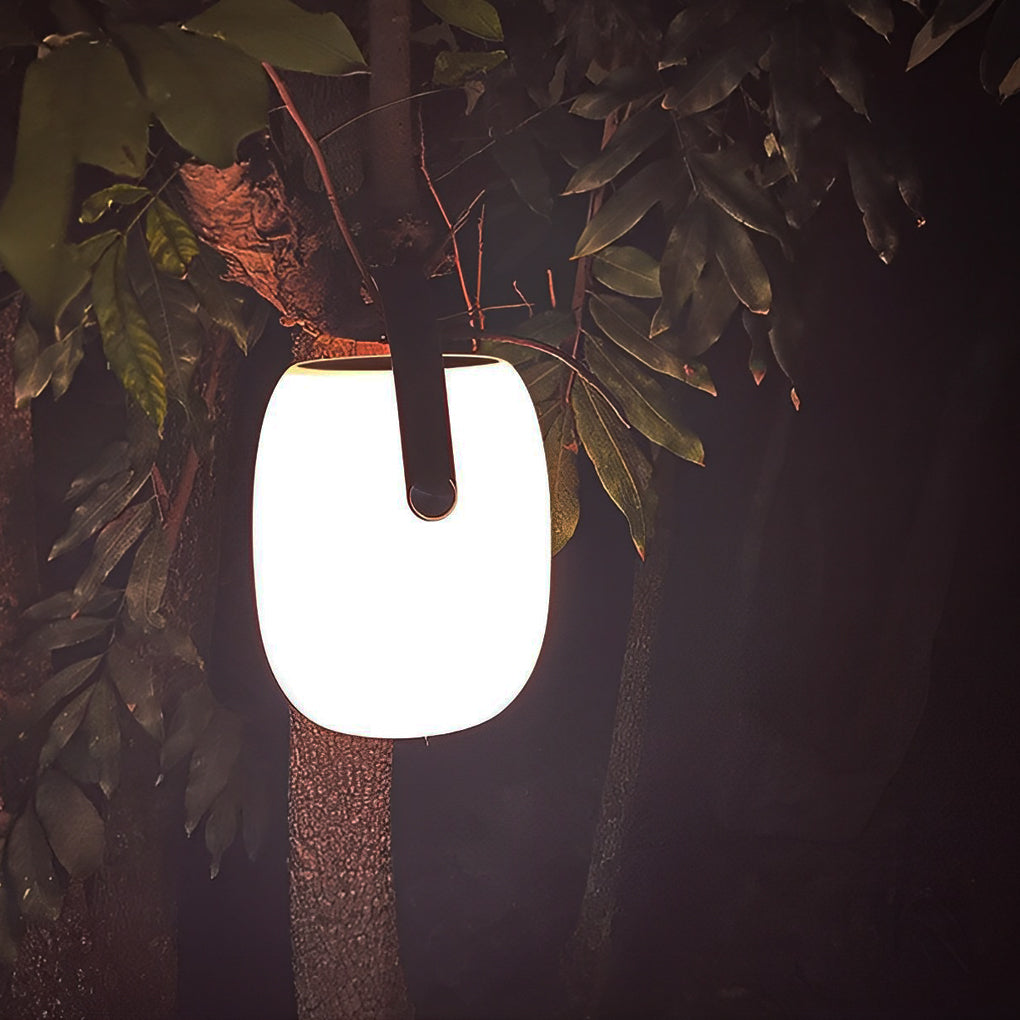 Outdoor Solar Lantern, Portable Wood-Grain LED Floor Lamp for Patios and Garden Paths, IP65 Waterproof with 6-8 Hour Runtime