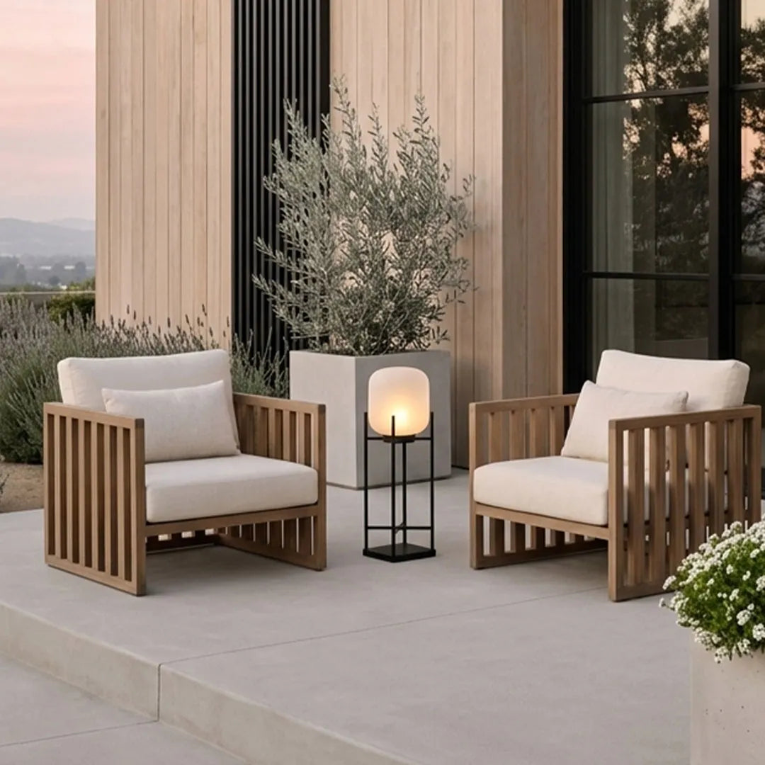 Outdoor Standing Lantern Light, Stainless Steel Floor Lamp for Gardens and Terraces, Solar or Hardwired Warm White Glow