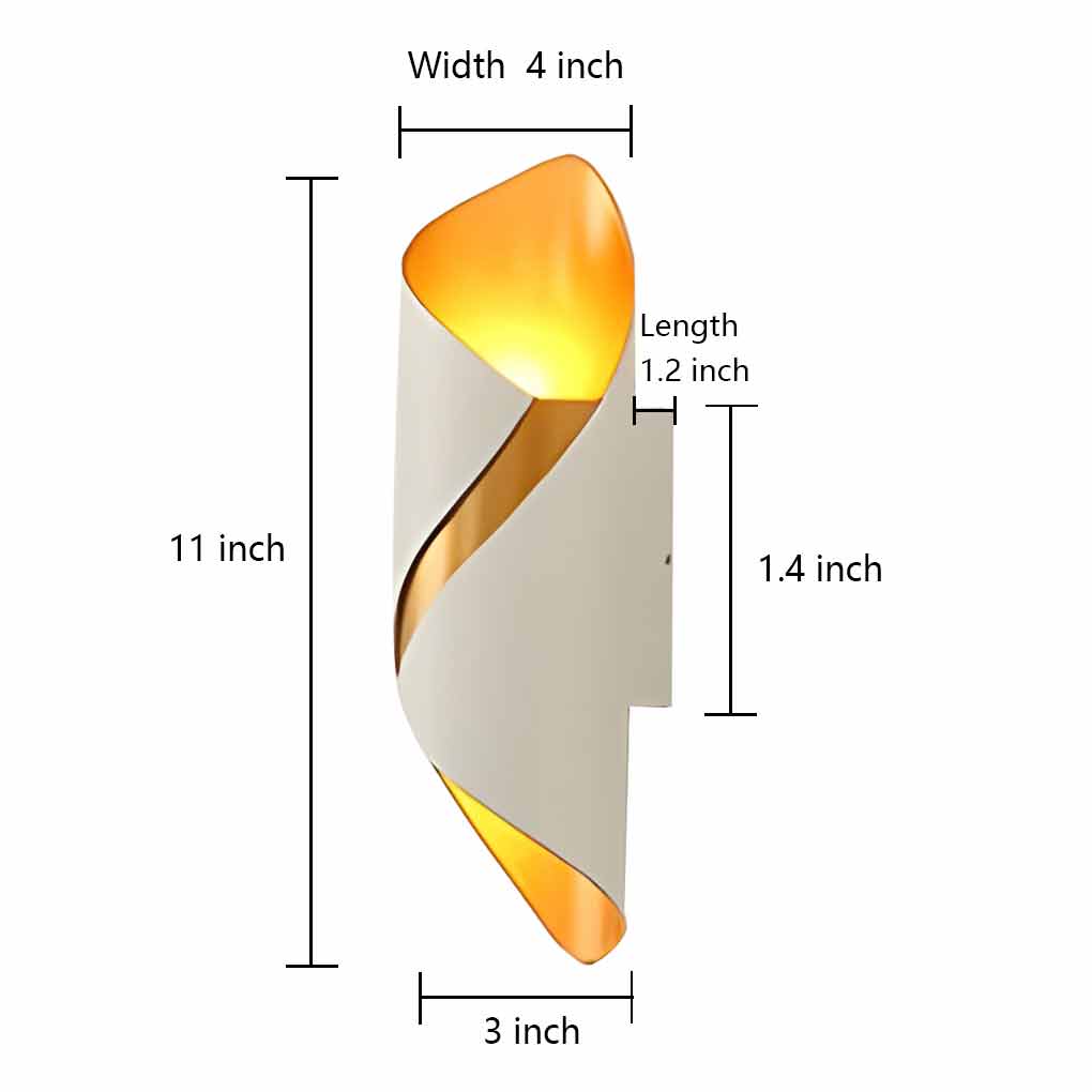 Dimension diagram showing the width of the cylinder sconce