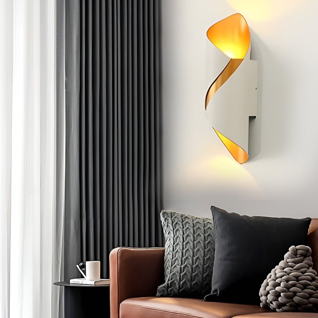 Up Down Wall Light, Aluminum and Glass LED Cylinder Sconce for Porches and Living Spaces, IP65 in Four Finishes with Gold Accents