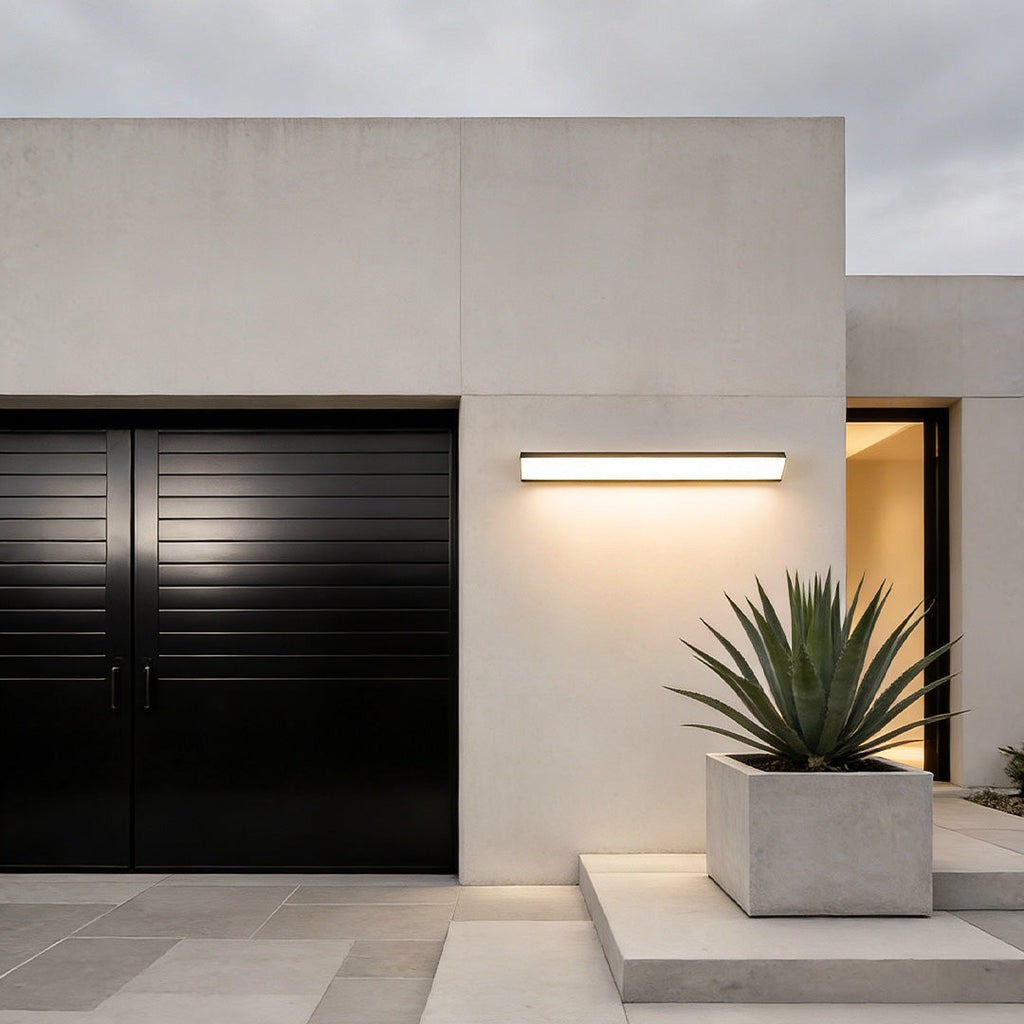 Exterior Wall Sconce Light, Modern Linear LED Downlight Fixture for Facades and Entrances, Waterproof Minimalist Bar