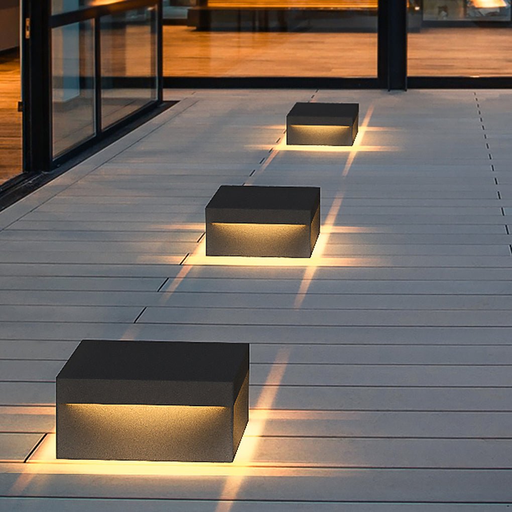 Square pillar post light shown in an alternative view
