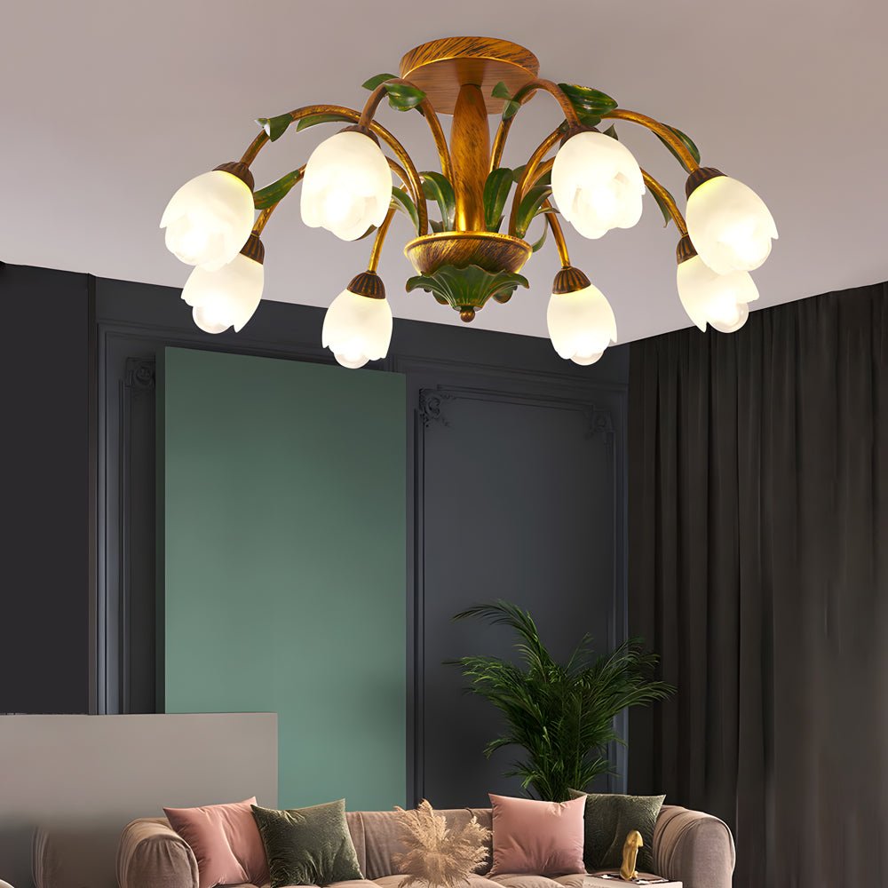 Iron and glass ceiling light, additional catalogue view