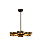 Painted metal six-light petal chandelier, fourth product view