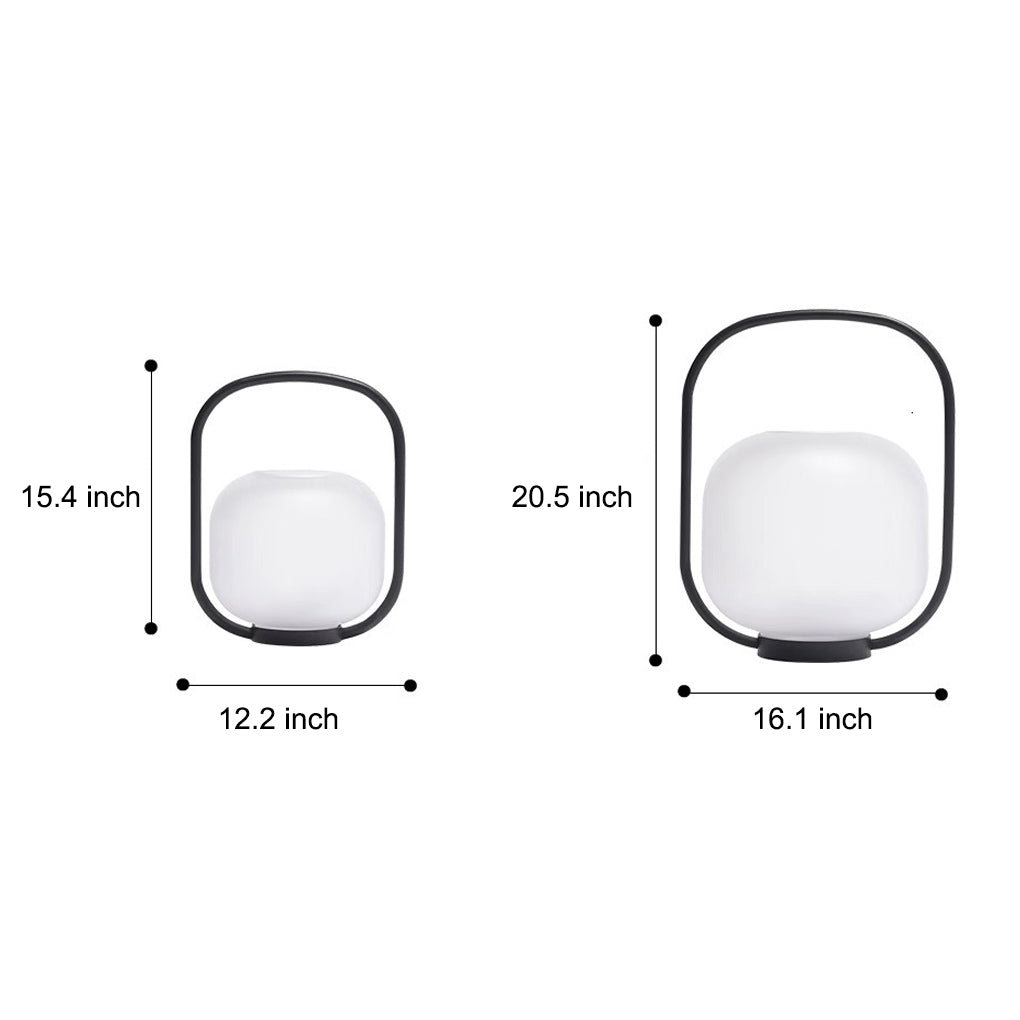 Portable Solar Lantern, Stainless Steel Rechargeable LED Handle Lamp for Gardens and Terraces, Waterproof Soft-Glow Design