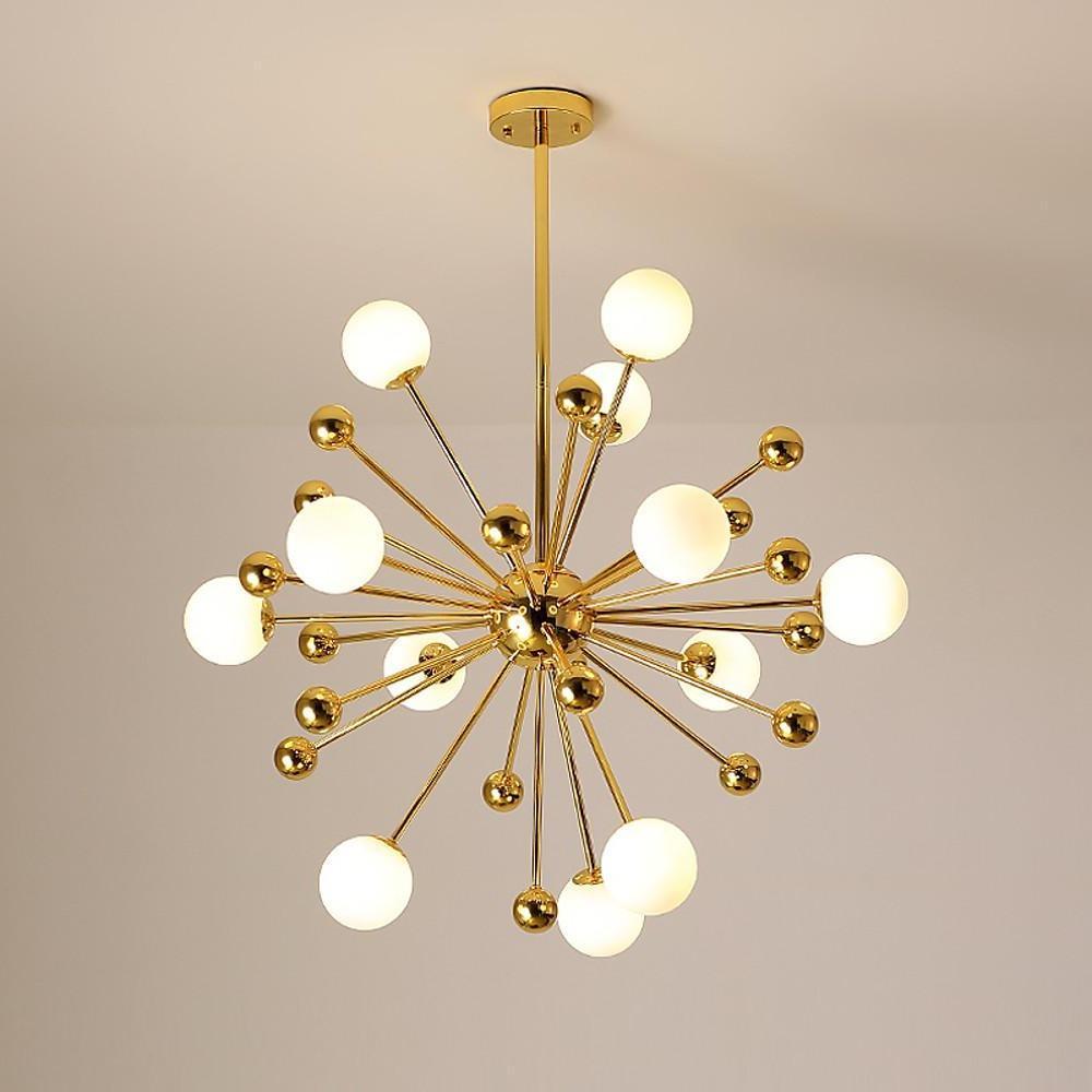 Gold bubble cluster chandelier, third product view