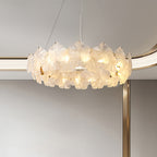 Premium glass garland chandelier in a styled interior