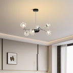 LED chandelier in a premium kitchen dining space