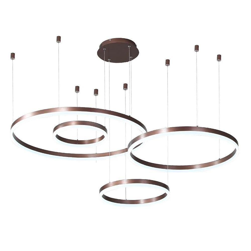 Large aluminium LED circle ring chandelier, eighth product view