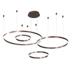 Large aluminium LED circle ring chandelier, eighth product view