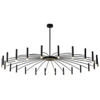 Black 24-light sputnik chandelier, fourth product view