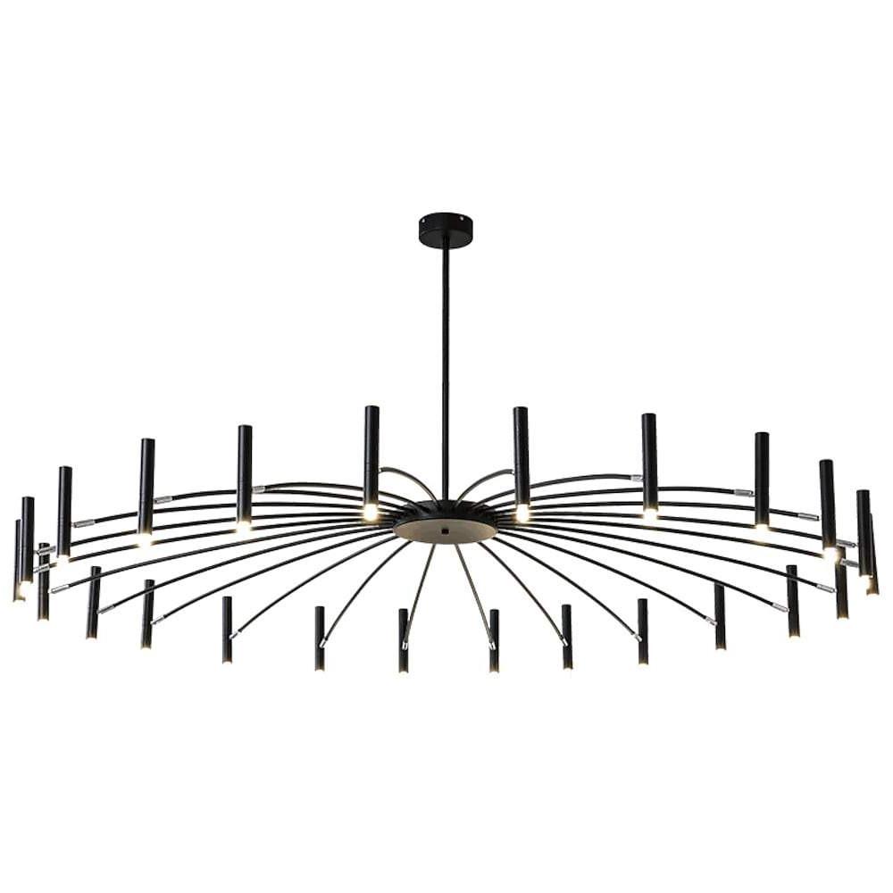 Black 24-light sputnik chandelier, fourth product view
