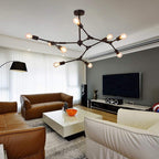 Black metal irregular Nordic chandelier, fourth product view