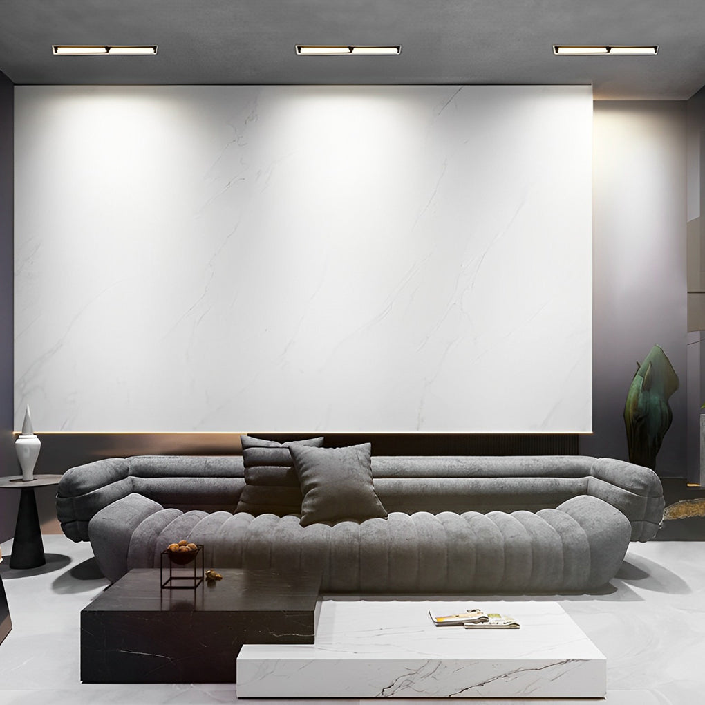 Recessed Linear Spotlight Fixture, Embedded Anti-Glare LED Multi-Head Ceiling Light for Kitchens and Galleries, High CRI
