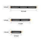 Size and dimension chart for the recessed linear fixture