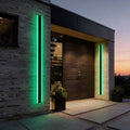 Minimalist Gate Wall Light, Black Stainless Steel Linear LED for Porches, Patios and Entrances, Five Lengths with RGB Option