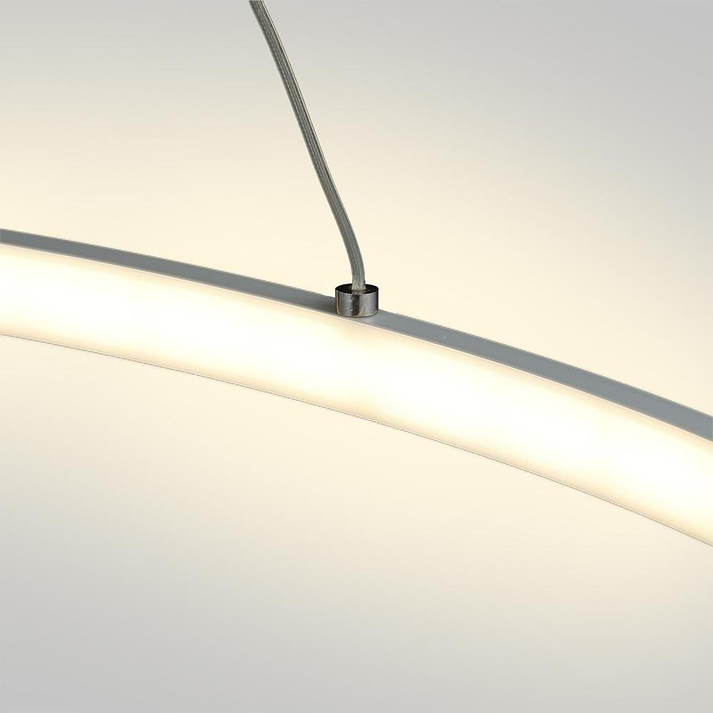 Detail of the suspension cables holding the ring chandelier